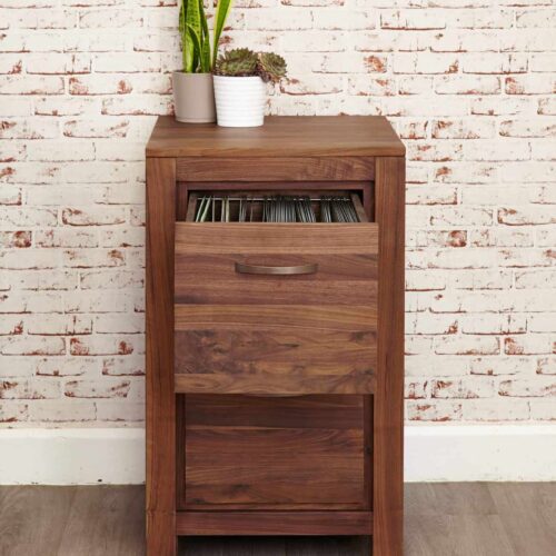Mayan Walnut Two Drawer Filing Cabinet - 1 CWC07A