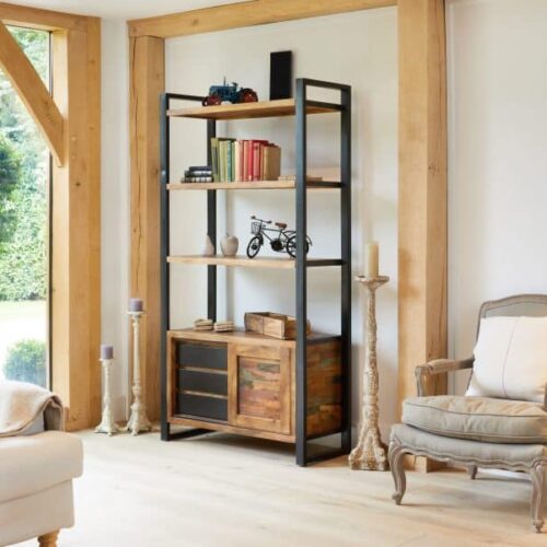 Urban Chic Large Bookcase with Storage IRF01E 01