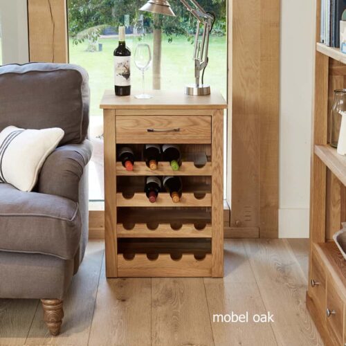 Mobel Oak Wine Rack Lamp Table COR05A 01