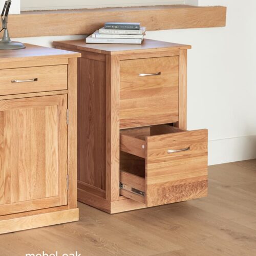 Mobel Oak Two Drawer Filing Cabinet COR07A 01