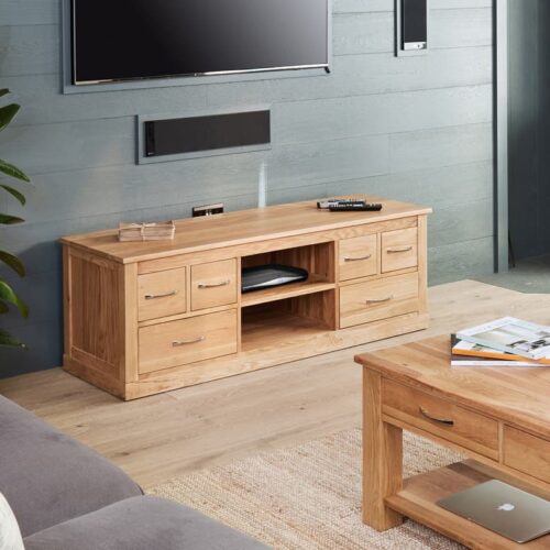 Mobel Oak Widescreen Television Cabinet COR09B 01