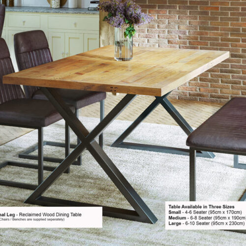 Urban Elegance - Reclaimed Small Dining Table - VPR04C 01