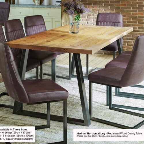 Urban Elegance - Reclaimed Medium Dining Table VPR04G 03
