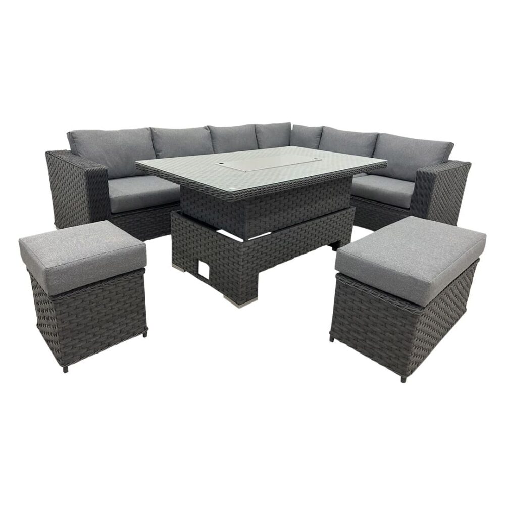Corner Rising Dining Set with Fire Pit 520RFPG 6