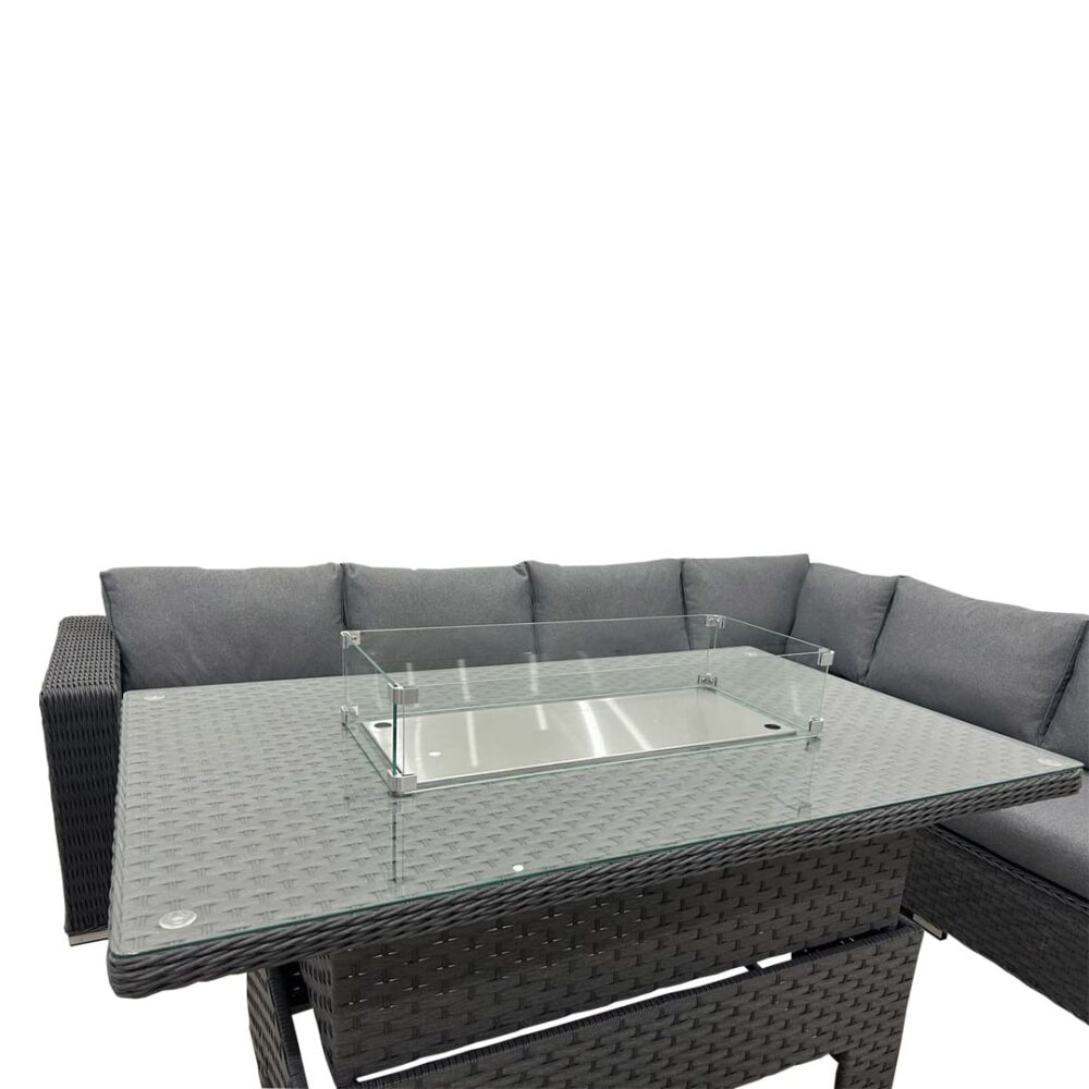 Corner Rising Dining Set with Fire Pit 520RFPG 8